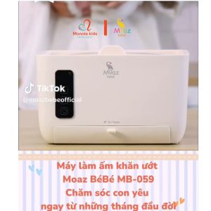 Máy làm ấm khăn uớt cho bé Moaz Bebe MB059 máy làm nóng khăn giấy ướt - Monnie Kids