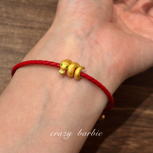 Red Rope Snake Coin Spitting Bracelet Handmade Weaving New Year Zodiac Womens Bracelet Fashion Jewelry Gift