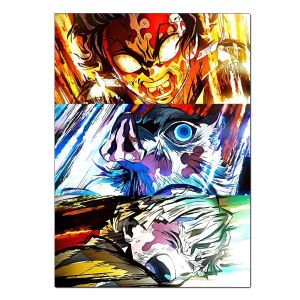 Bandai | 5D DIY Flame Breath Anime Figure Diamond Painting Demon Slayer Creative Character Handmade Art Exquisite Creative Gift