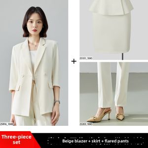 YIMUZI | Elegant Summer Business Suit for Petite and Plus Size Women