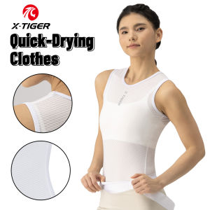 X-TIGER Womens Cycling Base Layer Top Sleeveless Summer Breathable Mesh Road Bike Vest Quick Dry Sports Cycling Underwear
