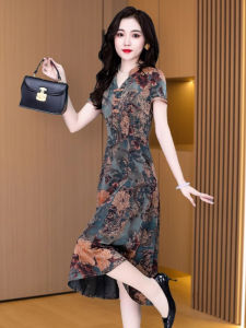 MAIMEI | Young Womens Summer High Waist A-Line Skirt Dress Soft Polyester Fiber Anti-Pilling Static Free Breathable Color Retention