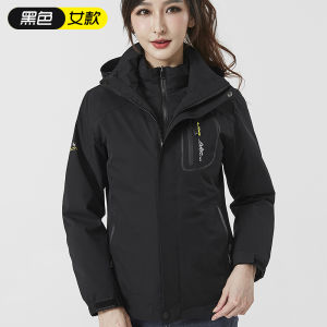 Womens Gore-Tex Jacket Three-in-One Detachable down Feather Liner Outdoor Clothing K-style Hiking Outwear Trendy Ski Suit Men