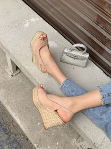 Giày Cao Gót Đế Dày Mùa Hè Mới Cho Nữ Giày Cao Gót Đế Xuồng Đế Bệt Chống Thấm Nước Đế Bằng Đế Cao Su Đế Xuồng Mũi Tròn