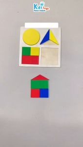 Geometric Shape Puzzle Board / Mainan Edukasi Anak Belajar Mengenal Pecahan / Papan Puzzle Bentuk Geometri Lingkaran Persegi Segitiga