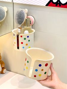 Wall-Mounted Toilet Paper Storage Box No-Punching Face Wash Cloth Storage Rack Bathroom Hand Washing Basin Cotton Soft Towel