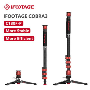 IFOOTAGE Cobra 3 Camera Multifunctional Monopod Professional Photography & Videography DSLR Camera Cell Phone Carbon Fiber Modular Quick Release Lightweight Payload 8KG