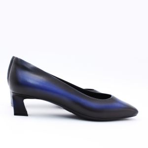 HOPE ROZA (ROSA) - DORISAY Women Square Toe Pump - Soft Leather Square Heel with Anti Slip Sole - Blue
