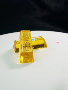 Thanh vàng lưu ly chiêu tài (Khắc chữ HOÀNG KIM VẠN LƯỢNG)