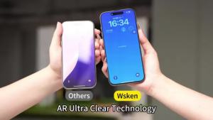 WSKEN 2PCS for iPhone 17 ProMax/17 Pro Screen Protector - AR Original Visual Case Friendly Shatterproof Screen Protector Anti Glare Tempered Glass with Zero Bubble Installation Box Easy Install