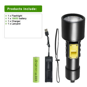 68000000LM Underwater Lamp IPX8 Waterproof Professional Diving Flashlight High Power 500m Underwater Searchlight Scuba Lamp