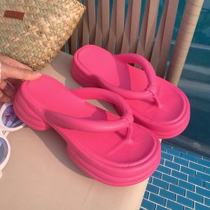 รองเท้าแตะ EVA ส้นหนา รองเท้าแตะแบบสวมสำหรับผู้หญิงในช่วงฤดูร้อน รองเท้าแตะชายหาดแบบสวมสบาย รองเท้าแตะแบบสวมสบายสำหรับกลางแจ้ง