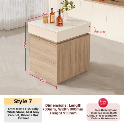YDYOUDAN | Space-saving Multi-function Narrow Island Table Kitchen Cabinet