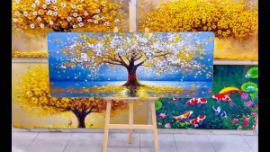 Tranh Kim Thụ Tài Vượng Tranh Canvas Tranh Tráng Gương Tranh Phong THủy Phòng Khách