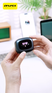 Awei หูฟังบลูทูธ6.0 VWS หูฟังลดเสียง30H หูฟังแบตเตอรี่อายุการใช้งานยาวนานการรับรองคุณภาพเสียงฟังก์ชั่นหลายหูฟังเอียบัดไร้สาย