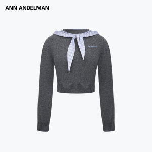 ANN ANDELMAN | Plaid Collar Knit Sweater