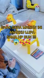 Mainan Anak Meja Gambar Jerapah Table With Projection Giraffes Menggambar Lukis Proyektor Jumbo
