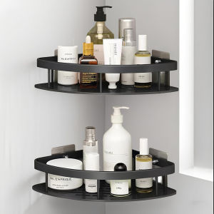 Bathroom Shelf No Drill Wall Mounted Shampoo Bottle Shower Corner Rack Toilet Storage Rack Aluminum Bathroom Kitchen Accessories