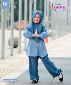 Setelan Anak Perempuan Terbaru NuBintang Oneset Ayumi 3in1 Set Kulot Dan Tunik Anak Setelan Baju Muslim Anak Perempuan