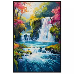 Tranh treo tường dán tường Canvas tranh thác nước phong thủy CGI-06