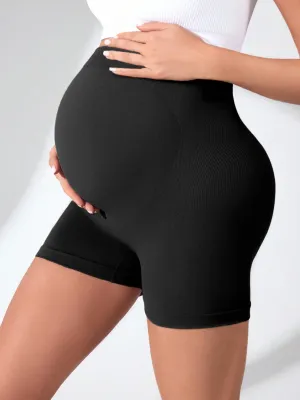 Quần Legging Bà Bầu Cạp Cao Ngắn Thể Thao Tập Yoga Quần Ôm Quần Short Thường Ngày Cho Phụ Nữ Mang Thai Mùa Hè Co Giãn Eo