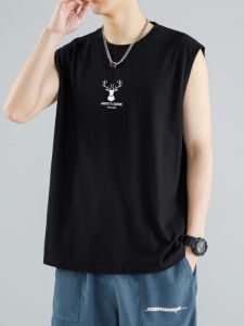 Ice Silk Sleeveless T-Shirt Mens Summer Vest Thin Sport Fitness Quick Dry Basketball Outdoor Versatile Top Youth Trend Loose Fit