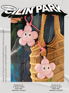 Móc Khóa Hình Mắt Hoa Dễ Thương CILINPARK Phụ Kiện Trang Trí Móc Khóa Quà Tặng Cho Bé Gái Màu Hồng Đồ Chơi Mềm PP Cotton Trung Quốc