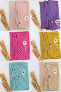 (COD) Segitiga Instan Starla "Kids" // Hijab Anak Jilbab Tanggung Pastan Kancing Kerudung Bordir Bunga