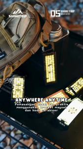 SHINETRIP ST-05 Series Lampu Gesper Tactical Kotak Lampu Camping Tactical Emblem Light Outdoor