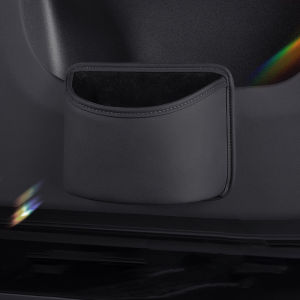 1PC PU Leather Car Seat Side Storage Bag Multifunctional Organizer Non-Destructive Clip-On Auto Trash Bin