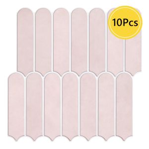 10pcs 3D Faux Matte Wall Panels Tile Stickers Waterproof Backsplash Kitchen Peel and Stick Room Decoration
