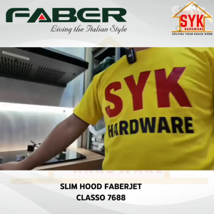 SYK Faber 7688 Faberjet Classo Slim Hood Wall Mounted Kitchen Appliances Hood Penyedut Asap Dapur Masak Free Gift
