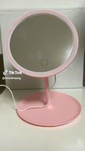 GƯƠNG TRANG ĐIỂM TRÒN ĐÈN LED 3 MÀU sạc pin nguồn USB kính makeup kiếng make up gương bàn phấn có đèn công tắc cảm ứng trang trí nội thất phòng ngủ đẹp xinh sang trọng rẻ