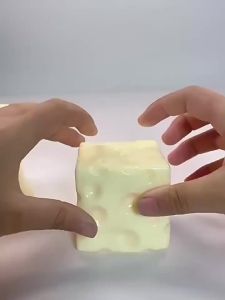 Dễ Thương Phô Mai Fidget Ball Chậm Tăng Mềm Bóp Tay Đồ Chơi Để Giảm Căng Thẳng Chống ADHD Thư Giãn Đồ Chơi Cầm Tay Cho Người Lớn 1/3 Chiếc