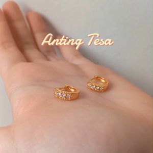 Anting Klip Jepit Anti Karat Model Permata Korea Terbaru Tes4 - Lovelybutik