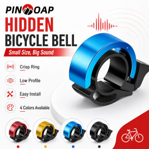 PINMOAP 1PC Bicycle Invisible Bell Hidden Handlebar Ring Compact Loud Sound Safety Warning Horn For Road Mountain Bike Riders