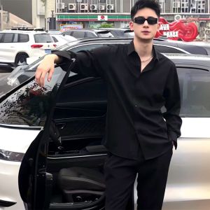 Áo Sơ Mi Nam Dài Tay Màu Đen Chống Nhăn Áo Sơ Mi Thường Ngày Áo Sơ Mi Nam Áo Sơ Mi Công Sở Áo Sơ Mi Cổ Vuông Áo Sơ Mi Polyester