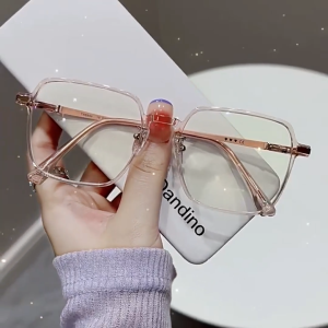 Cermin Mata Rabun Jauh Fotokromik Anti Radiasi Fesyen Glasses Anti Cahaya Biru Ultra-Ringan Uniseks Myopia Glasses -0.00 to -6.00