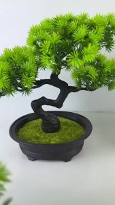 Artificial Plant Greenery Fake Bonsai Tree Indoor Bookshelf Desk Bathroom Farmhouse Decor Home Room Office Decoration Fake Plant