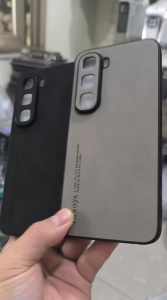 CASE HP INFINIX HOT 60 / 60I SILIKON KULIT LEATHER SUEDE FANOYA SOFT CASING HANDPHONE