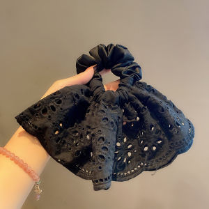 Dongda Gate New Style Womens Fashionable Elegant Hair Accessories Lace Pleated Oversize Skirt Circle Super Large Ties