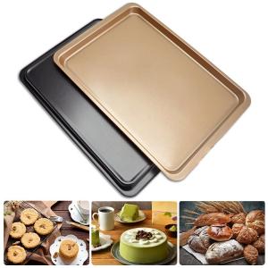 14.5 Inch Non-Stick Rectangle Baking Pan Carbon Steel Baking Sheet Oven Tray for Biscuit Pie Pizza Roast Muffin Bread Bakeware