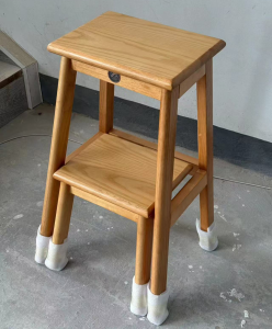 Foldable 2-in-1 Sturdy Wooden Step Stool