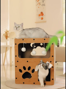 “Local Stock" Cat Bed Cat Scratcher Three-Layer Cat House Durable and Non-Shedding Integrated Vertical Cat Climbing Frame Cat Toy All-Season Use