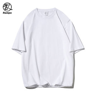 Mens Short Sleeve T-Shirt 5A Antibacterial 260g Pure Cotton Half Sleeve Base Shirt Korean Style Solid Color Inner Wear Base Tee