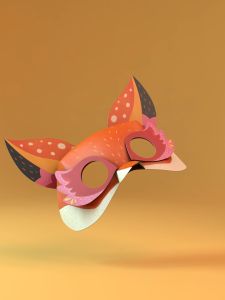 Đồ Chơi Stem Thiết Kế Mặt Nạ Giấy Hình Động Vật 3D cho bé - Animal Paper Masks Mideer