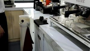 【Ready From MY】Coffee Cafe Barista Knock Box Commercial Use Bin Height 85cm Floor Stand With towel