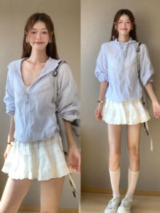 Y6Y | Lightweight Breathable Summer Outdoor Mountain Series Womens Fleece Jacket With Hood Climbing Suit Blue Sun Protection Y6Y Brand