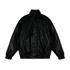 LUJIAMEN | American Style Big Size Thermal Leather Jacket Padded Coat