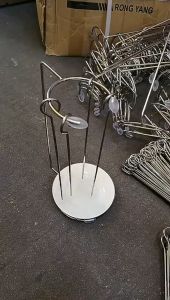 1set Vertical Stainless Steel Bbq Skewers Rack With 5pcs Needles Grilling Skewers For Meat Vegetable